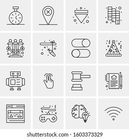 16 Universal Business Icons Vector. Creative Icon Illustration to use in web and Mobile Related project.