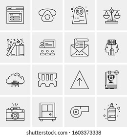 16 Universal Business Icons Vector. Creative Icon Illustration to use in web and Mobile Related project.