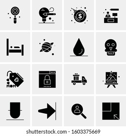 16 Universal Business Icons Vector. Creative Icon Illustration to use in web and Mobile Related project.
