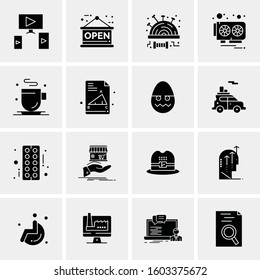 16 Universal Business Icons Vector. Creative Icon Illustration to use in web and Mobile Related project.