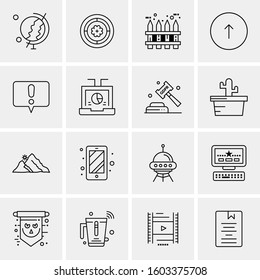 16 Universal Business Icons Vector. Creative Icon Illustration to use in web and Mobile Related project.