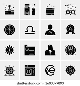 16 Universal Business Icons Vector. Creative Icon Illustration to use in web and Mobile Related project.