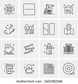 16 Universal Business Icons Vector. Creative Icon Illustration to use in web and Mobile Related project.