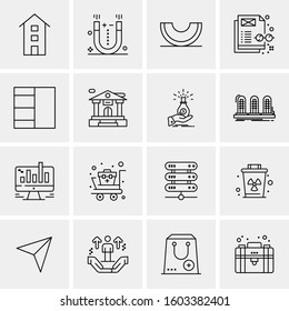 16 Universal Business Icons Vector. Creative Icon Illustration to use in web and Mobile Related project.