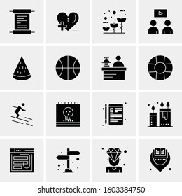 16 Universal Business Icons Vector. Creative Icon Illustration to use in web and Mobile Related project.