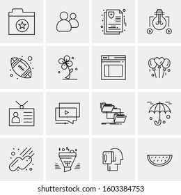 16 Universal Business Icons Vector. Creative Icon Illustration to use in web and Mobile Related project.