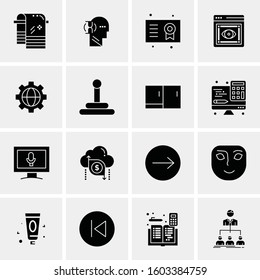 16 Universal Business Icons Vector. Creative Icon Illustration to use in web and Mobile Related project.
