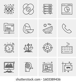 16 Universal Business Icons Vector. Creative Icon Illustration to use in web and Mobile Related project.