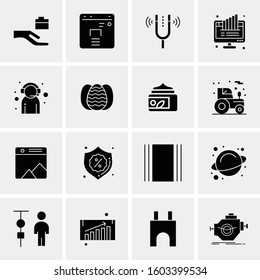 16 Universal Business Icons Vector. Creative Icon Illustration to use in web and Mobile Related project.