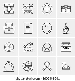 16 Universal Business Icons Vector. Creative Icon Illustration to use in web and Mobile Related project.