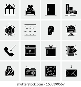 16 Universal Business Icons Vector. Creative Icon Illustration to use in web and Mobile Related project.