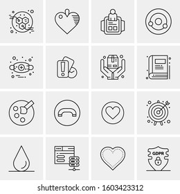 16 Universal Business Icons Vector. Creative Icon Illustration to use in web and Mobile Related project.