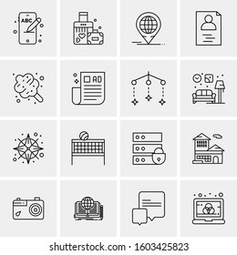 16 Universal Business Icons Vector. Creative Icon Illustration to use in web and Mobile Related project.