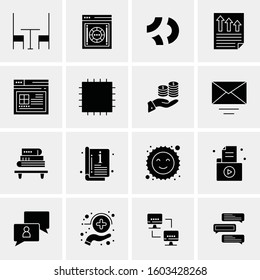16 Universal Business Icons Vector. Creative Icon Illustration to use in web and Mobile Related project.