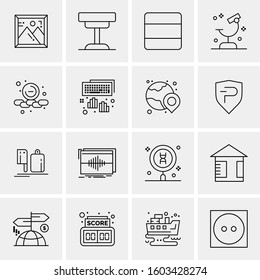 16 Universal Business Icons Vector. Creative Icon Illustration to use in web and Mobile Related project.