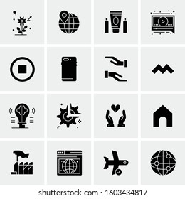 16 Universal Business Icons Vector. Creative Icon Illustration to use in web and Mobile Related project.