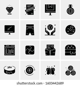 16 Universal Business Icons Vector. Creative Icon Illustration to use in web and Mobile Related project.