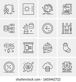 16 Universal Business Icons Vector. Creative Icon Illustration to use in web and Mobile Related project.