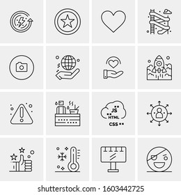 16 Universal Business Icons Vector. Creative Icon Illustration to use in web and Mobile Related project.