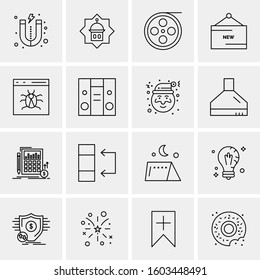 16 Universal Business Icons Vector. Creative Icon Illustration to use in web and Mobile Related project.
