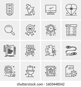 16 Universal Business Icons Vector. Creative Icon Illustration to use in web and Mobile Related project.