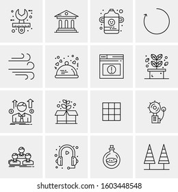 16 Universal Business Icons Vector. Creative Icon Illustration to use in web and Mobile Related project.