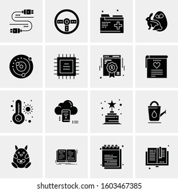 16 Universal Business Icons Vector. Creative Icon Illustration to use in web and Mobile Related project.