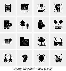 16 Universal Business Icons Vector. Creative Icon Illustration to use in web and Mobile Related project.
