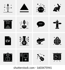 16 Universal Business Icons Vector. Creative Icon Illustration to use in web and Mobile Related project.