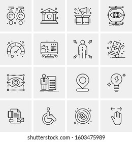 16 Universal Business Icons Vector. Creative Icon Illustration to use in web and Mobile Related project.