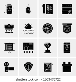 16 Universal Business Icons Vector. Creative Icon Illustration to use in web and Mobile Related project.