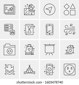 16 Universal Business Icons Vector. Creative Icon Illustration to use in web and Mobile Related project.