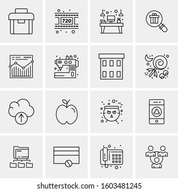16 Universal Business Icons Vector. Creative Icon Illustration to use in web and Mobile Related project.