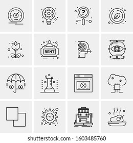 16 Universal Business Icons Vector. Creative Icon Illustration to use in web and Mobile Related project.
