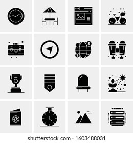 16 Universal Business Icons Vector. Creative Icon Illustration to use in web and Mobile Related project.