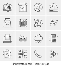 16 Universal Business Icons Vector. Creative Icon Illustration to use in web and Mobile Related project.