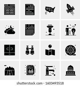 16 Universal Business Icons Vector. Creative Icon Illustration to use in web and Mobile Related project.