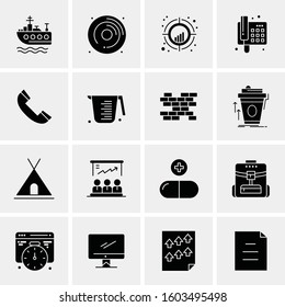 16 Universal Business Icons Vector. Creative Icon Illustration to use in web and Mobile Related project.