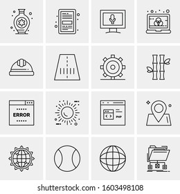 16 Universal Business Icons Vector. Creative Icon Illustration to use in web and Mobile Related project.