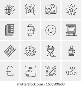 16 Universal Business Icons Vector. Creative Icon Illustration to use in web and Mobile Related project.