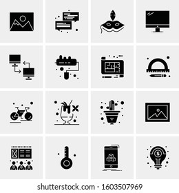 16 Universal Business Icons Vector. Creative Icon Illustration to use in web and Mobile Related project.