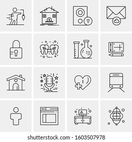 16 Universal Business Icons Vector. Creative Icon Illustration to use in web and Mobile Related project.