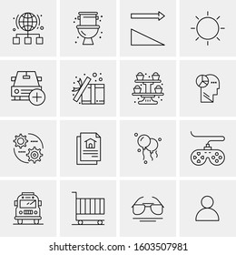 16 Universal Business Icons Vector. Creative Icon Illustration to use in web and Mobile Related project.