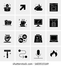 16 Universal Business Icons Vector. Creative Icon Illustration to use in web and Mobile Related project.