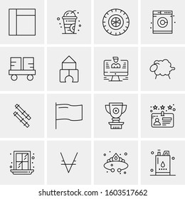 16 Universal Business Icons Vector. Creative Icon Illustration to use in web and Mobile Related project.