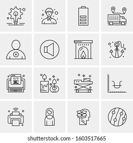 16 Universal Business Icons Vector. Creative Icon Illustration to use in web and Mobile Related project.