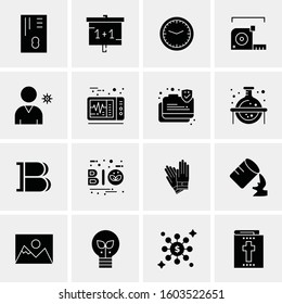 16 Universal Business Icons Vector. Creative Icon Illustration to use in web and Mobile Related project.