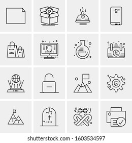 16 Universal Business Icons Vector. Creative Icon Illustration to use in web and Mobile Related project.