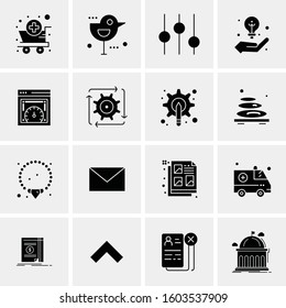16 Universal Business Icons Vector. Creative Icon Illustration to use in web and Mobile Related project.