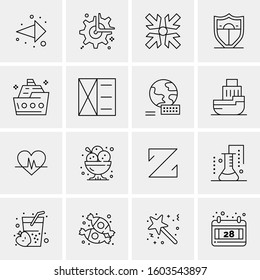 16 Universal Business Icons Vector. Creative Icon Illustration to use in web and Mobile Related project.
